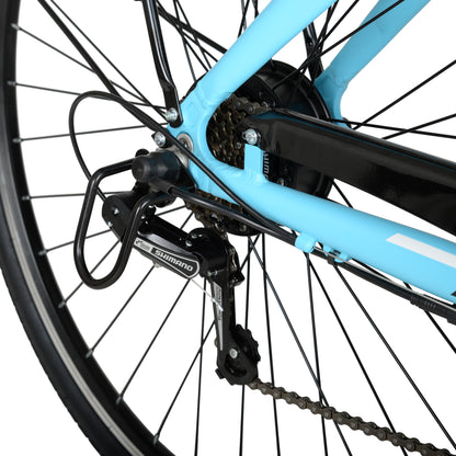 Hyper Bicycles E-Ride 700C 36V Electric Commuter E-Bike for Adults, Pedal-Assist, 250W Motor, Black