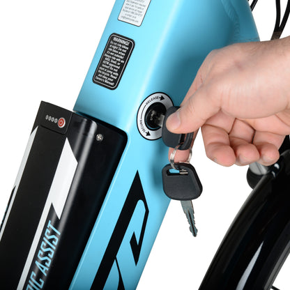 Hyper Bicycles E-Ride 700C 36V Electric Commuter E-Bike for Adults, Pedal-Assist, 250W Motor, Black