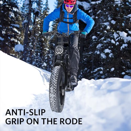 OUXI V8 Electric Bike Adults, Electric Mountain Bike with 750W Motor 48V 15Ah Removable Larger Battery 31MPH 20'' Fat Tire E Bike Black