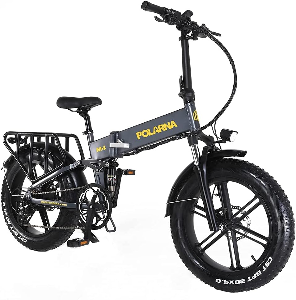 Electric Bike for Adults 20" ebike Full Suspension 750W Motor Fat Tire Electric Bike Mountain Beach Snow Bike 48V 12.8Ah Removable Battery 32MPH…