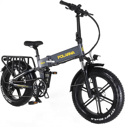 Electric Bike for Adults 20" ebike Full Suspension 750W Motor Fat Tire Electric Bike Mountain Beach Snow Bike 48V 12.8Ah Removable Battery 32MPH…