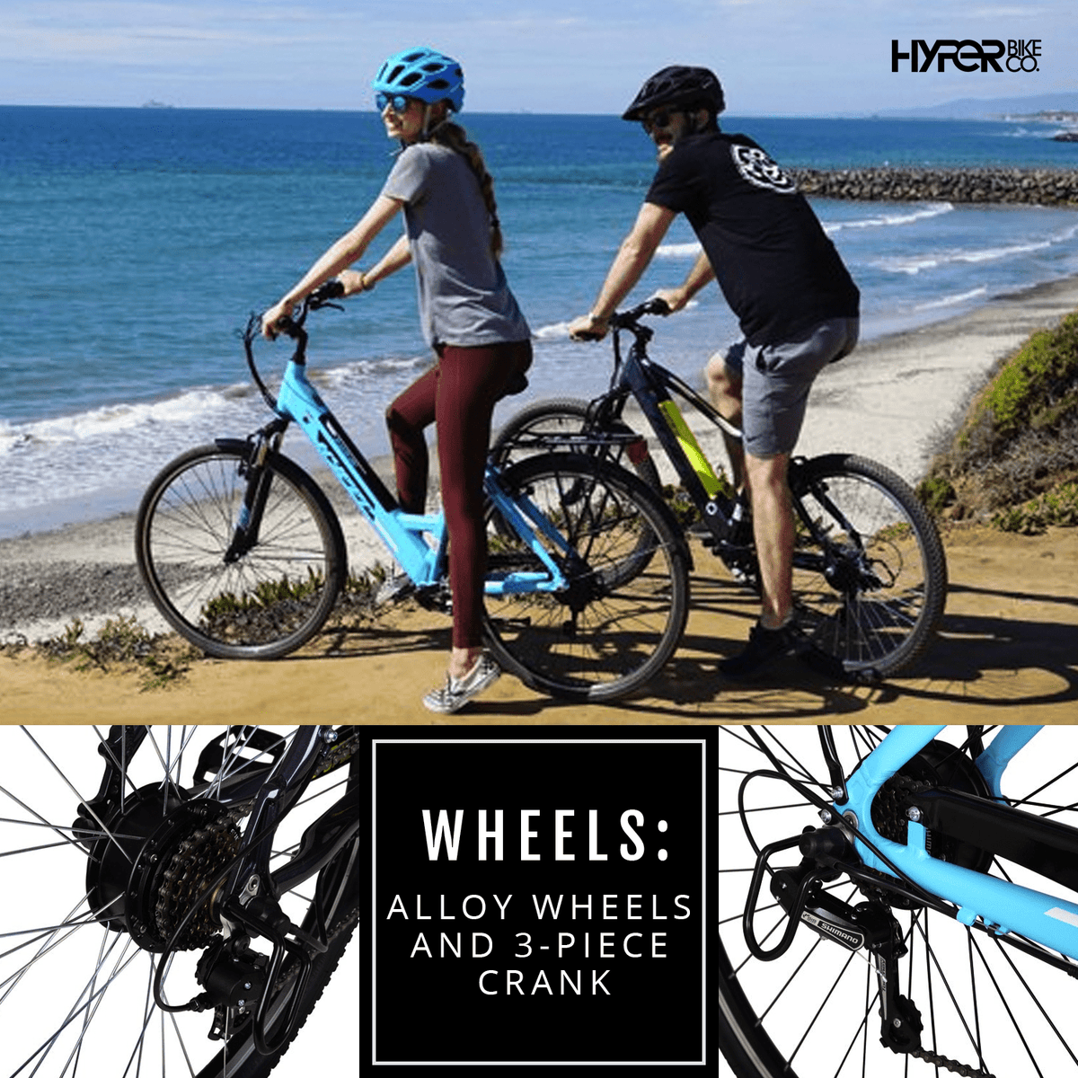 Hyper Bicycles E-Ride 700C 36V Electric Commuter E-Bike for Adults, Pedal-Assist, 250W Motor, Black