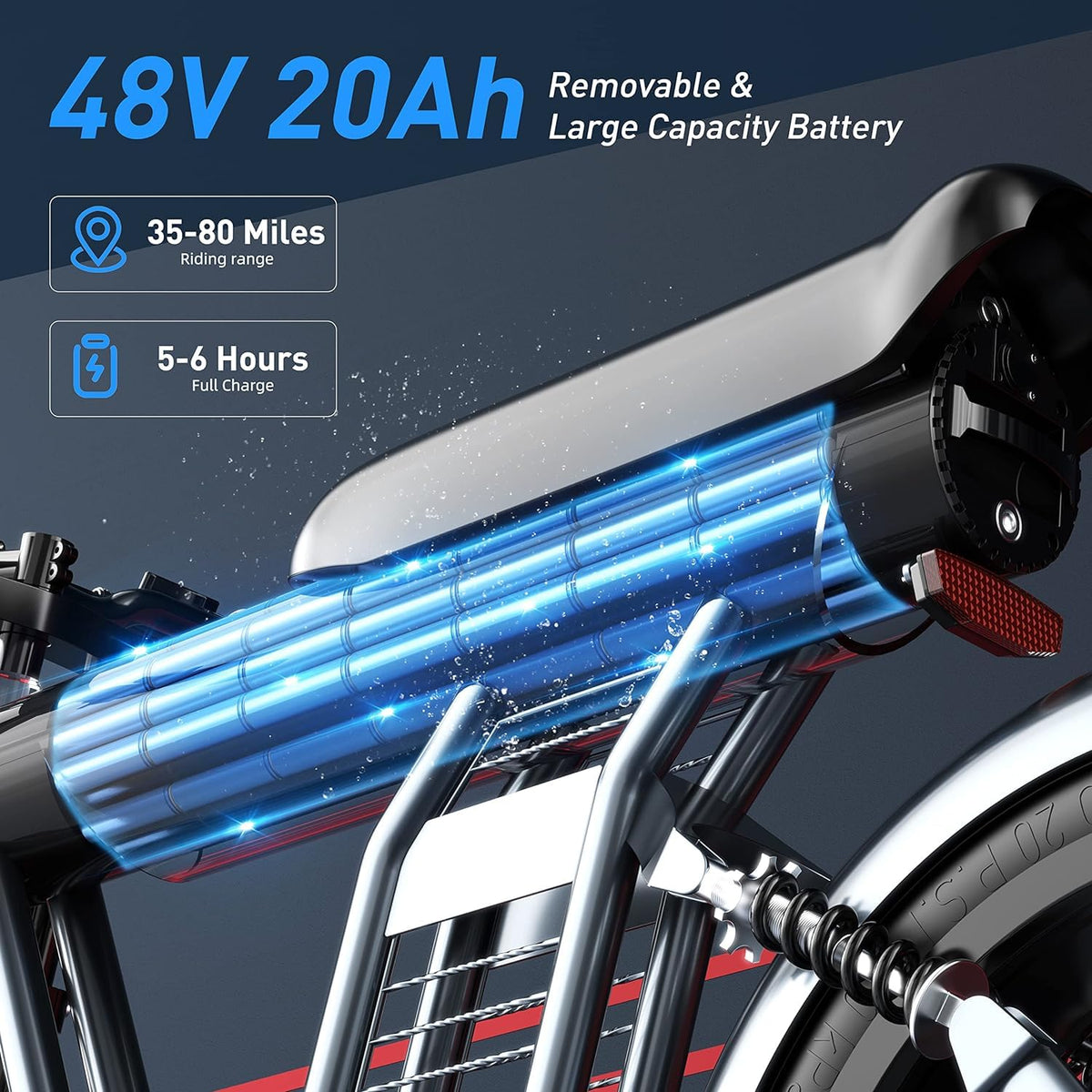 SMARTRAVEL Electric Bike for Adults,1200W Brushless Motor,48V/20Ah,20”x4.0 Fat Tire,Up to 32MPH Commuter Electric Bicycle,with Front/Rear Turn Signals