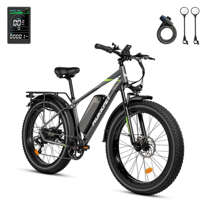 M Mukkpet Suburban Electric Bike for Adults 1500W 26'' Gray