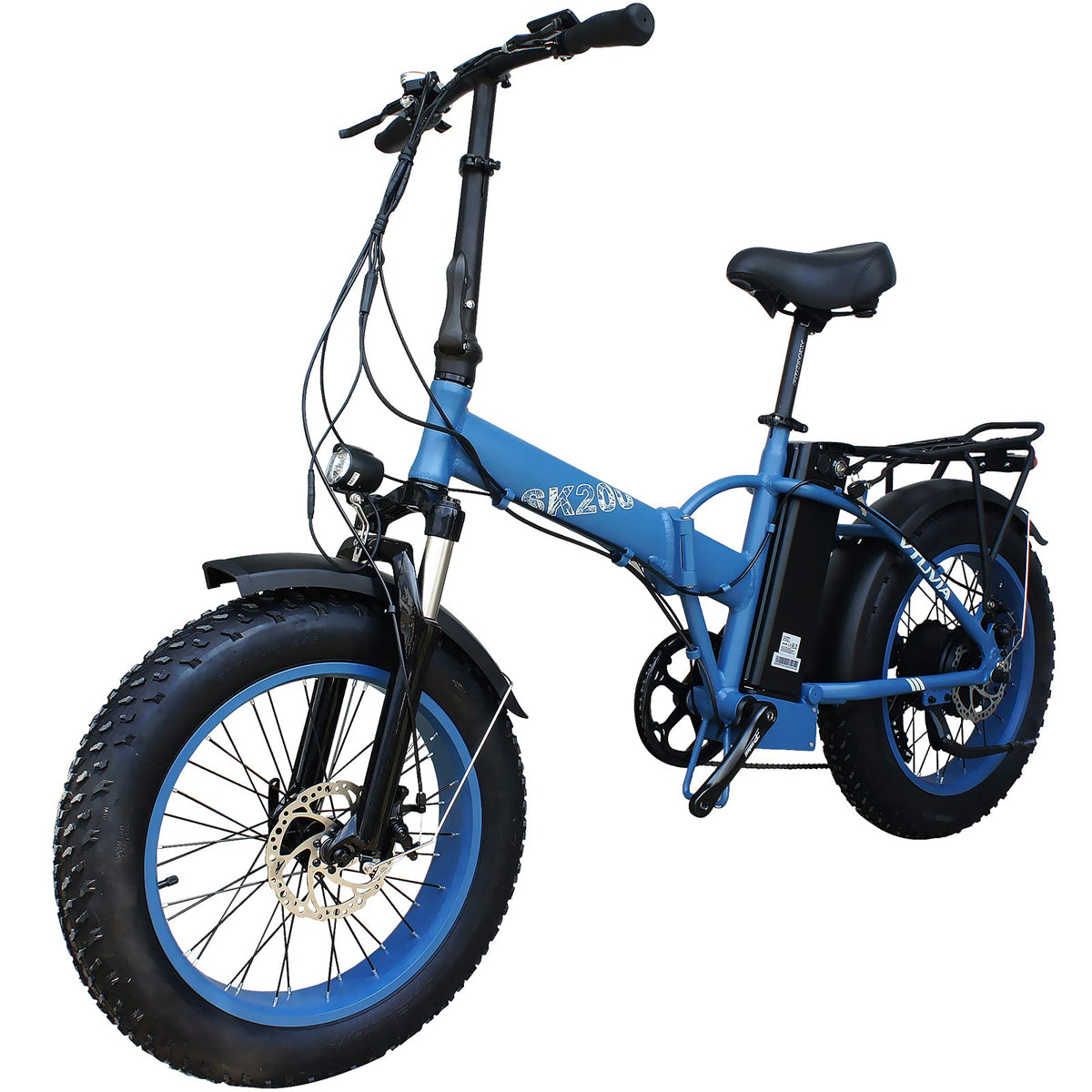 Electric Bike Foldable 20" 4.0 Fat Tire Electric Bicycle with 750W Motor 48V 13AH Removable Battery Shimano 7-Speed Gears Front Suspension Fork Ebikes for Adults