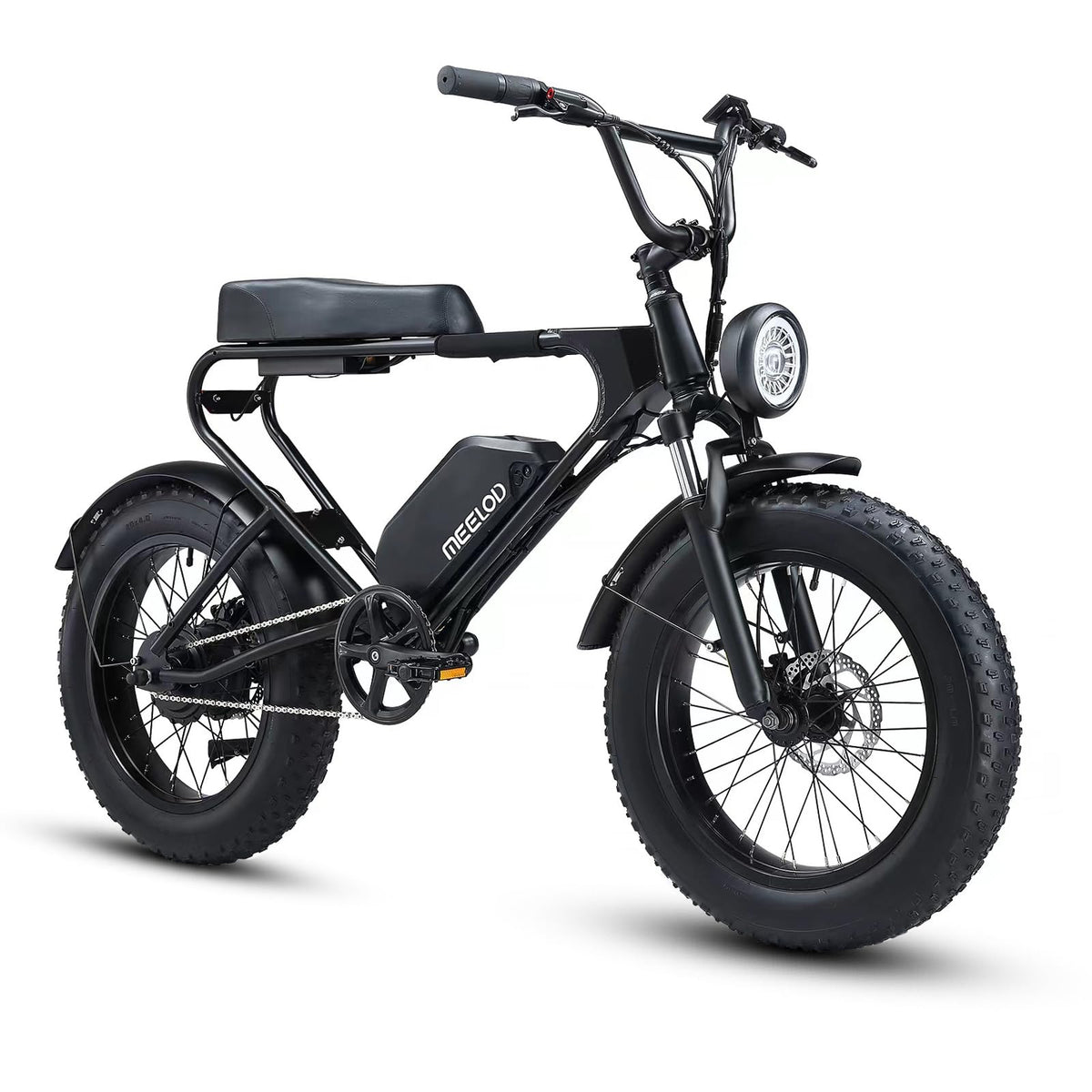 MEELOD Electric Bike for Adults with 750W Brushless Motor 28MPH Commuting Electric Mountain Bike 48V Removable Battery 12V LED Headlight 4.0 Fat