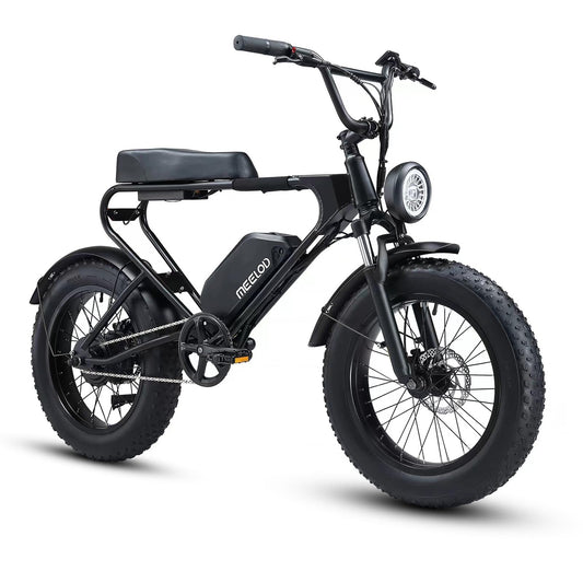 MEELOD Electric Bike for Adults with 750W Brushless Motor 28MPH Commuting Electric Mountain Bike 48V Removable Battery 12V LED Headlight 4.0 Fat