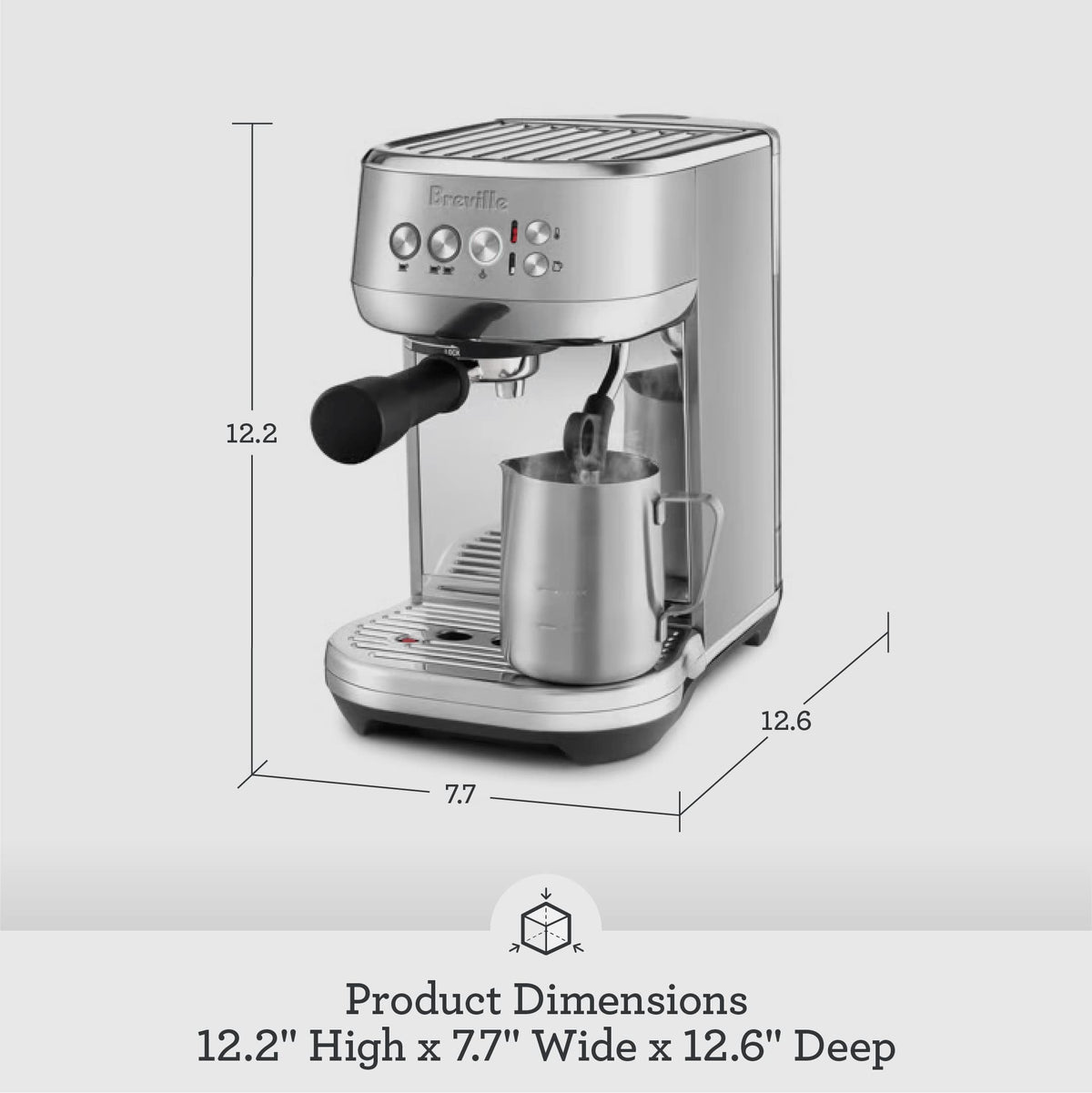 Breville BES500BSS Bambino Plus Espresso Machine, Brushed Stainless Steel