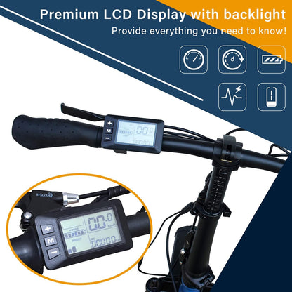 Electric Bike Foldable 20" 4.0 Fat Tire Electric Bicycle with 750W Motor 48V 13AH Removable Battery Shimano 7-Speed Gears Front Suspension Fork Ebikes for Adults
