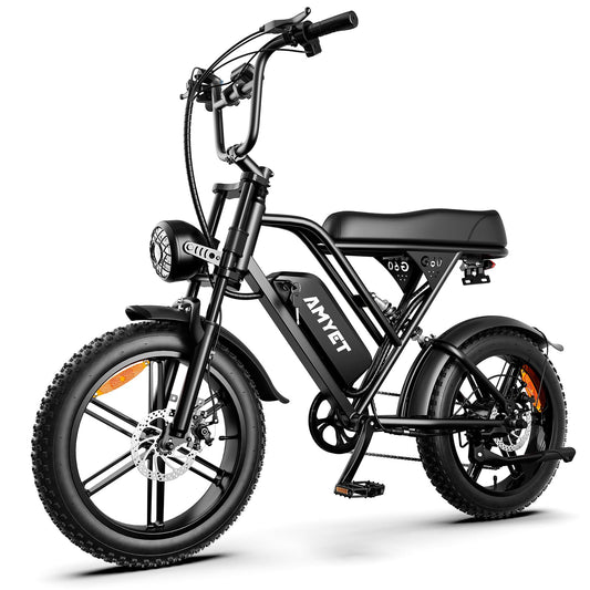 AMYET V9-G60 Electric Bike for Adults, 1000W/Peak 1500W Ebike with 48V25Ah/20Ah Removable Battery,32MPH &70 Miles 7 Speed Gears,20" Fat Tire