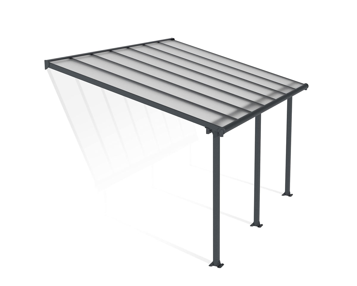 Palram OLYMPIA 3X4.25 GREY CLEAR PATIO COVER