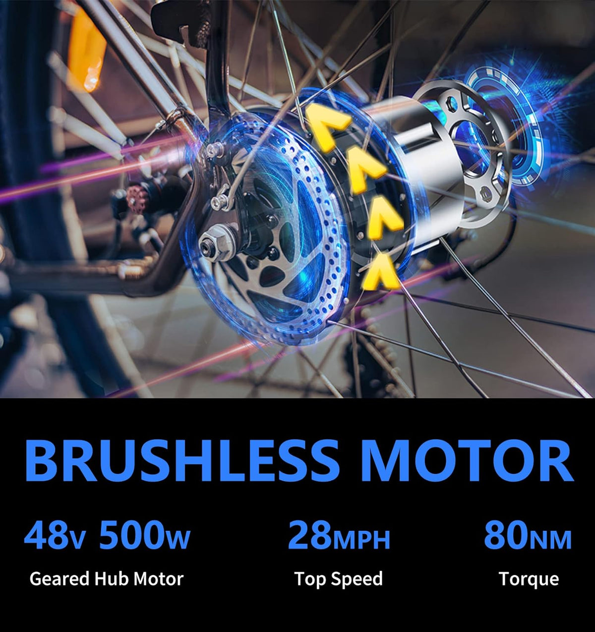 Electric Bike for Adults 500W/750W Motor E Bike 28mph Removable Larger Battery 7-Speed 26''/28'' Urban Electric Mountain Bicycle UL