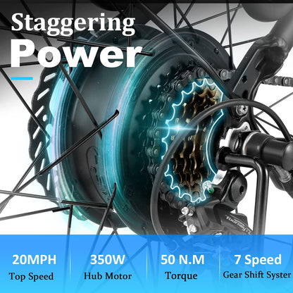 26" Electric Bike for Adults Electric Mountain Bike for Men Women with Suspension Fork/375Wh Removable Battery, Fat Tire Electric City Bicycle Electric Commuter Bike for Adults Off Road Trek Ebike