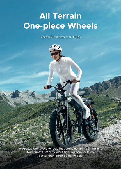 ENGWE X26 Fat Tire Electric Bike, 1200W(Peak) Motor Ebike for Adults,95 Miles 31MPH 26'' Mountain Ebike，48V19.2A(29.2Ah-Dual Battery Option),All Terrain