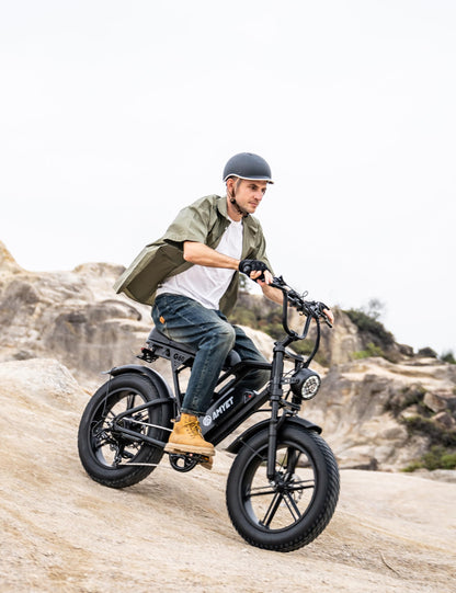 AMYET V9-G60 Electric Bike for Adults, 1000W/Peak 1500W Ebike with 48V25Ah/20Ah Removable Battery,32MPH &70 Miles 7 Speed Gears,20" Fat Tire