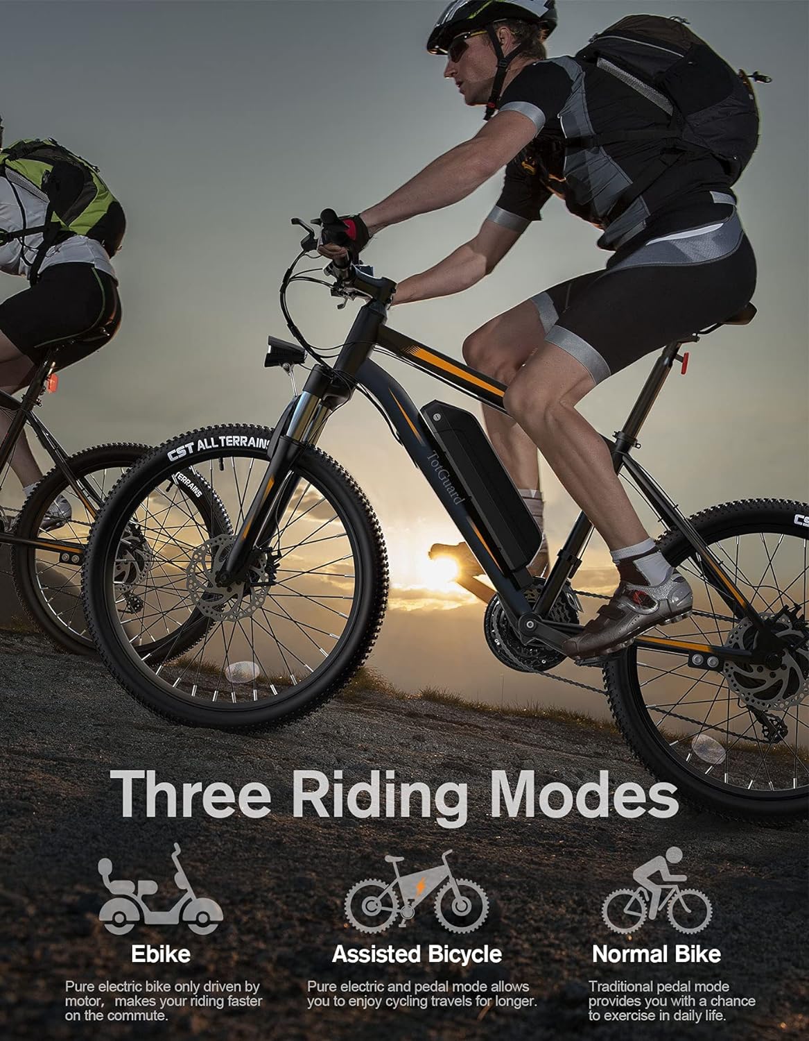Electric Bike for Adults 26'' Ebike with 350W Motor, 19.8MPH Electric Mountain Bike with Lockable Suspension Fork, Removable 36V 374Wh Battery, Shimano 21 Speed Gears