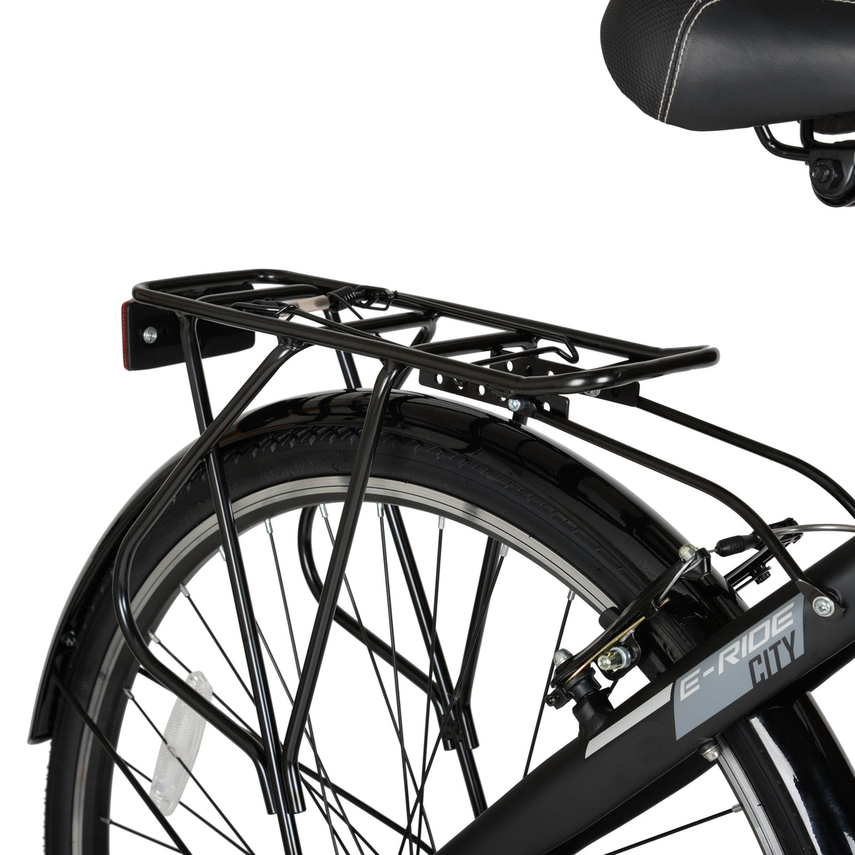 Hyper Bicycles E-Ride 700C 36V Electric Commuter E-Bike for Adults, Pedal-Assist, 250W Motor, Black