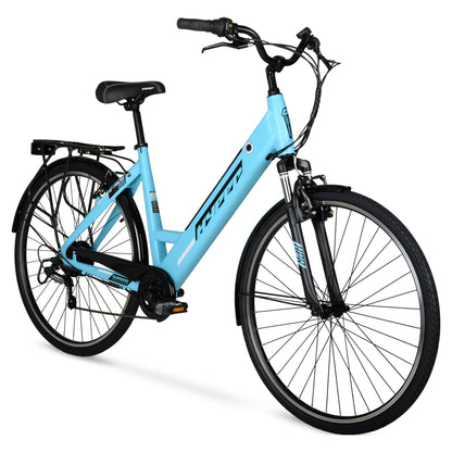 Hyper Bicycles E-Ride 700C 36V Electric Commuter E-Bike for Adults, Pedal-Assist, 250W Motor, Black